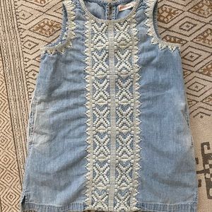 Crewcuts embroidered chambray dress